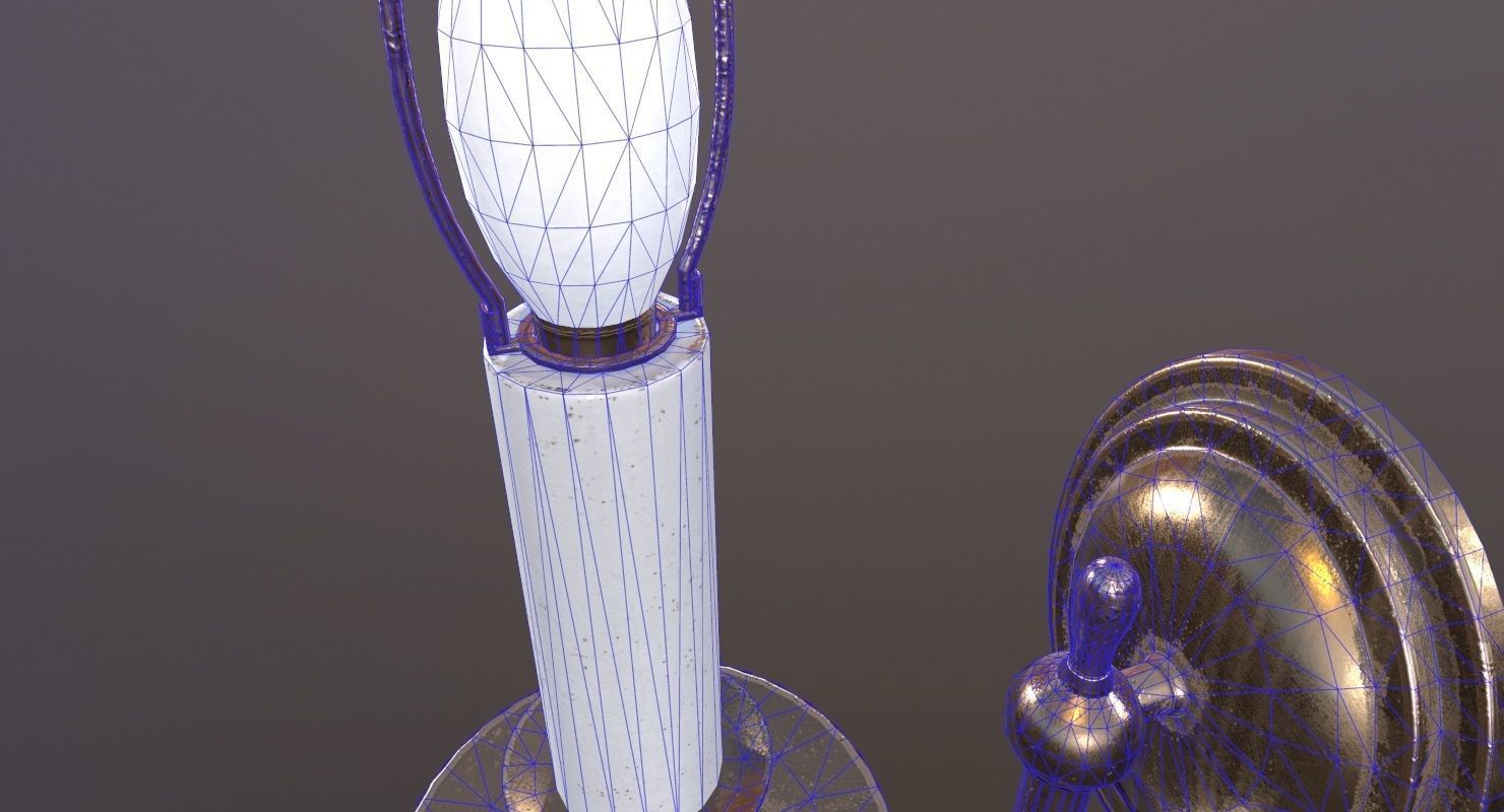 Wall Lamp Game Ready Low-poly 3D model_28