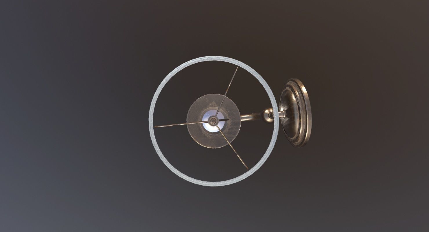 Wall Lamp Game Ready Low-poly 3D model_10