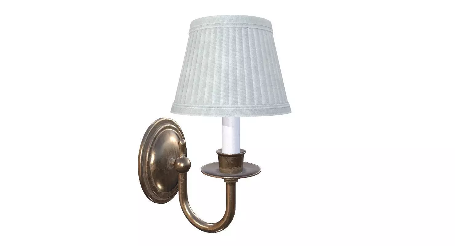 Wall Lamp Game Ready Low-poly 3D model_0