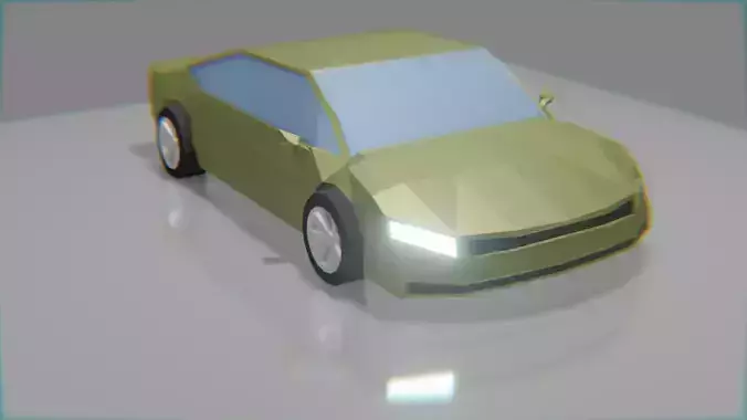Low Poly car in polygons