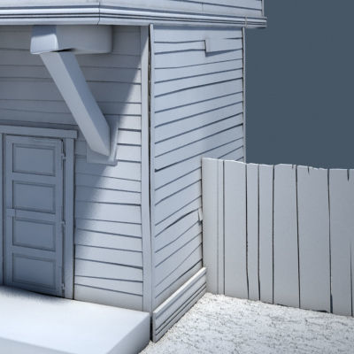 Wooden House 2 3D model_10