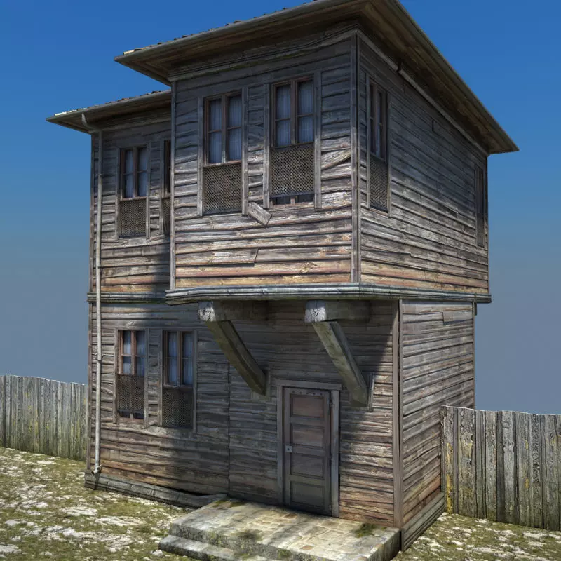 Wooden House 2 3D model_0