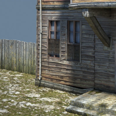 Wooden House 2 3D model_7