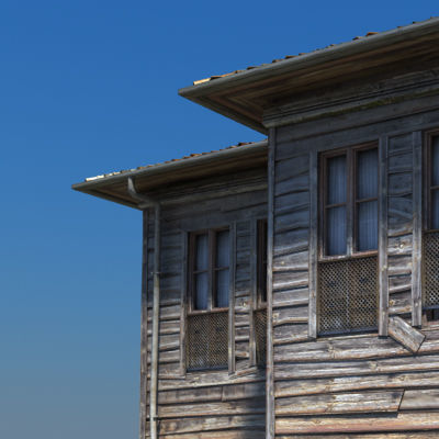 Wooden House 2 3D model_1