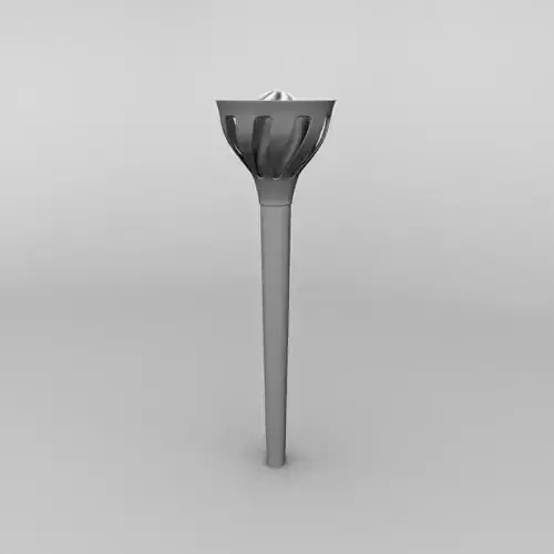 Game Ready Fire Torch Low-poly 3D model