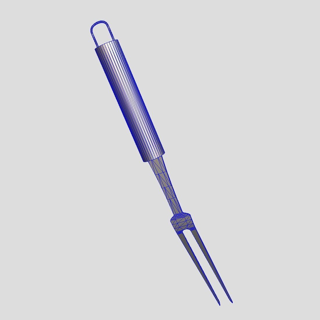 Meat Fork Low-poly 3D model_7