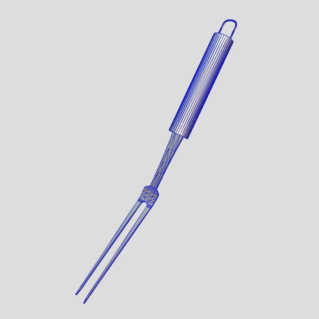 Meat Fork Low-poly 3D model_1