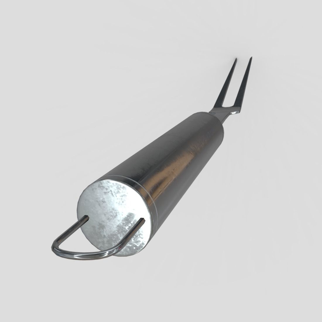 Meat Fork Low-poly 3D model_4
