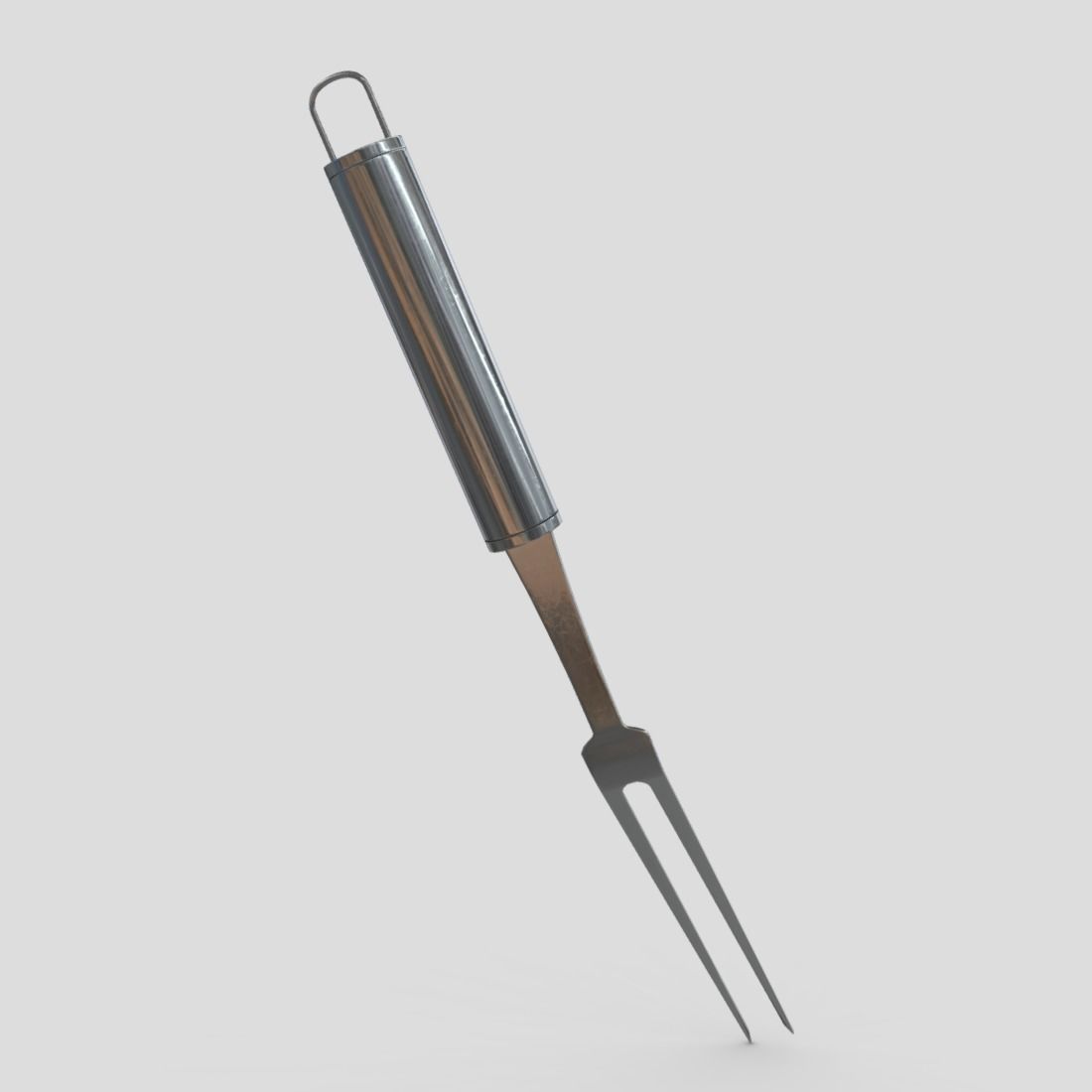 Meat Fork Low-poly 3D model_6