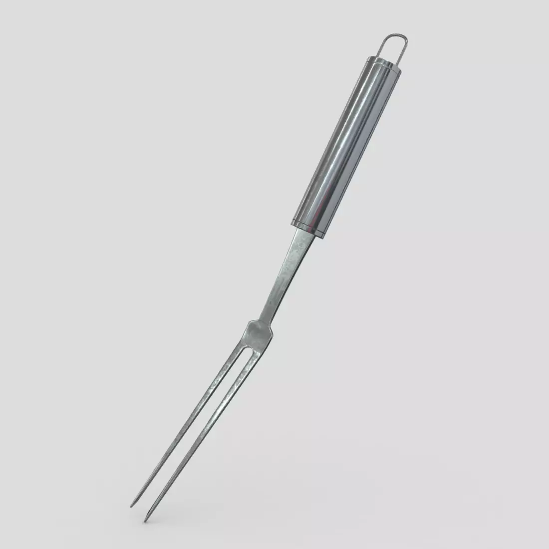 Meat Fork Low-poly 3D model_0