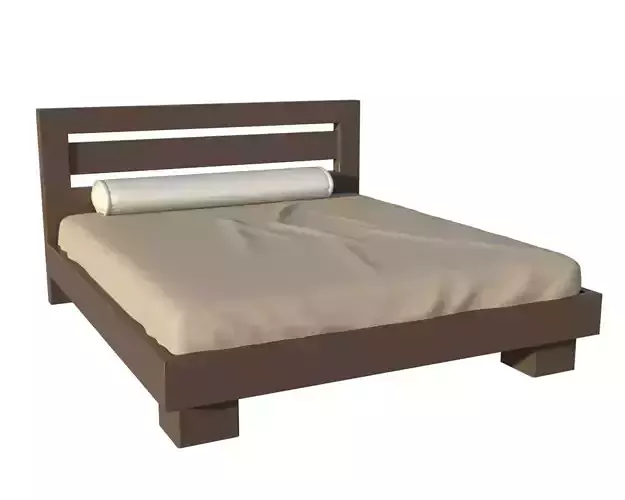 Bed 3d Model frame with headboard and footboard
