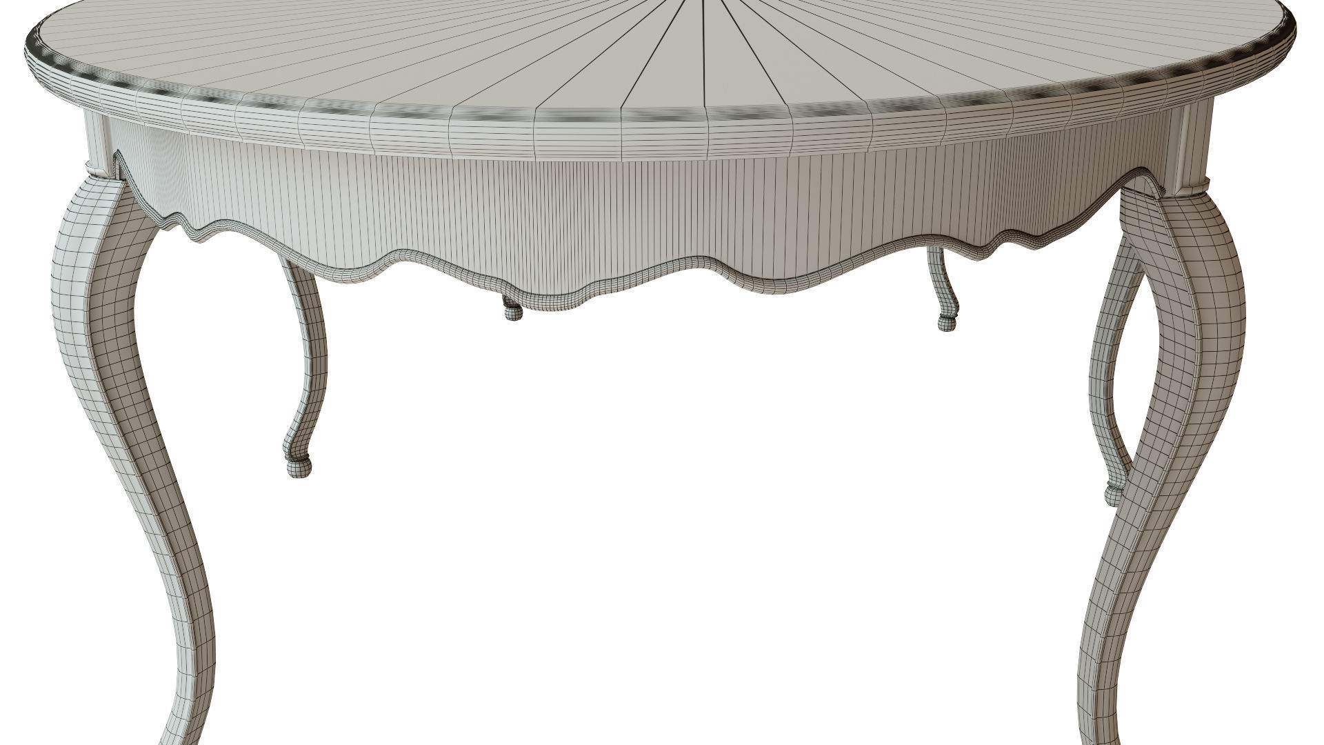 Classic table with carvings 2700 3D model_17