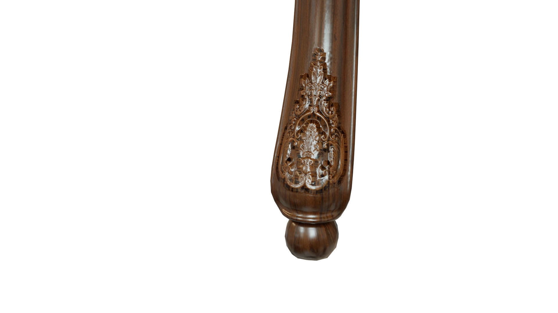 Classic table with carvings 2700 3D model_3