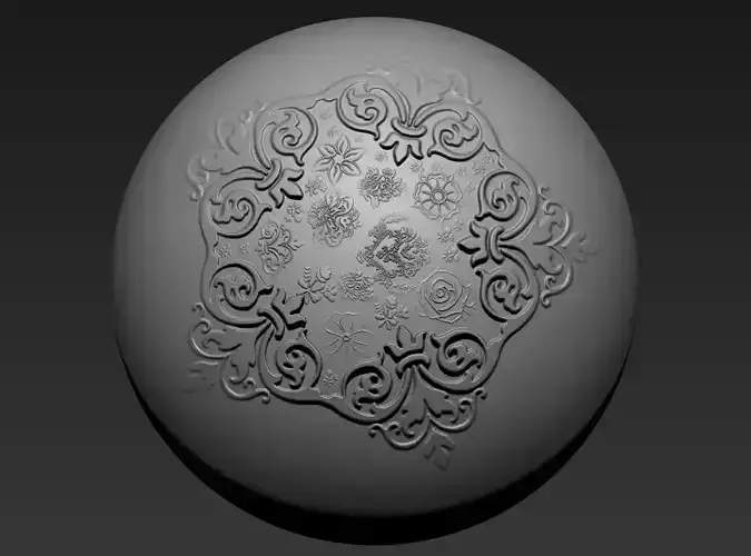 Floral VDM ZBrush Set 02 3D model