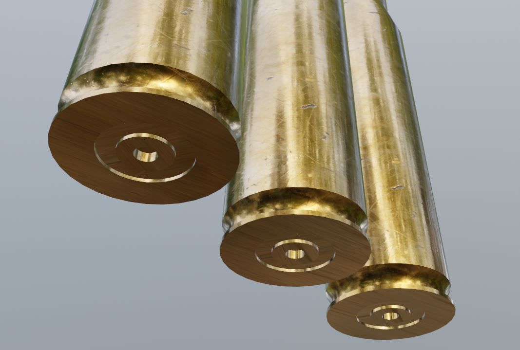 50 cal Bullets and Cartridge Free low-poly 3D model_2