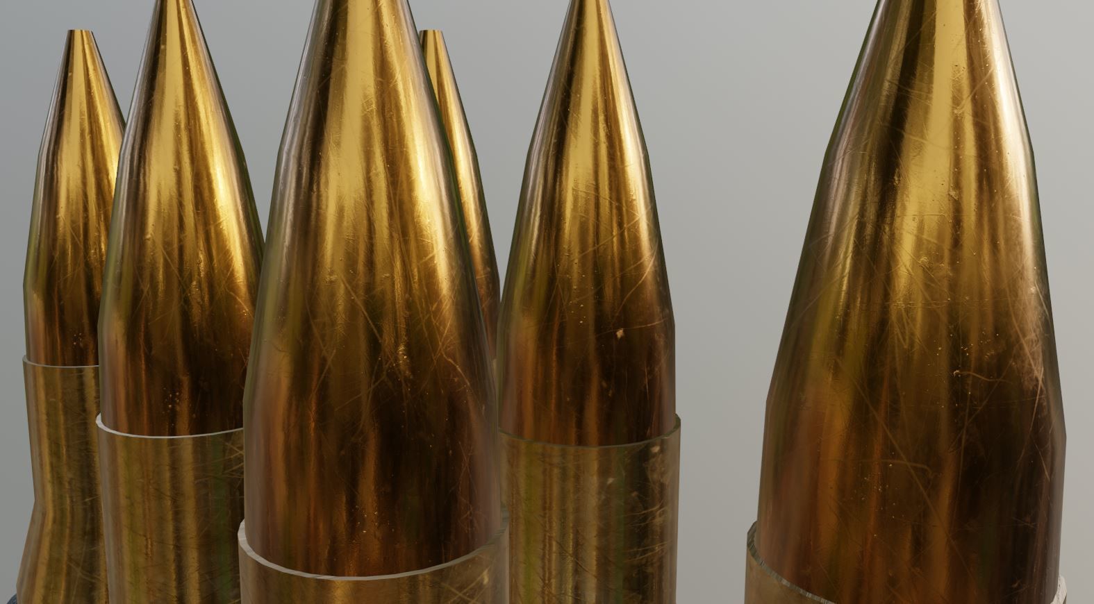 50 cal Bullets and Cartridge Free low-poly 3D model_6