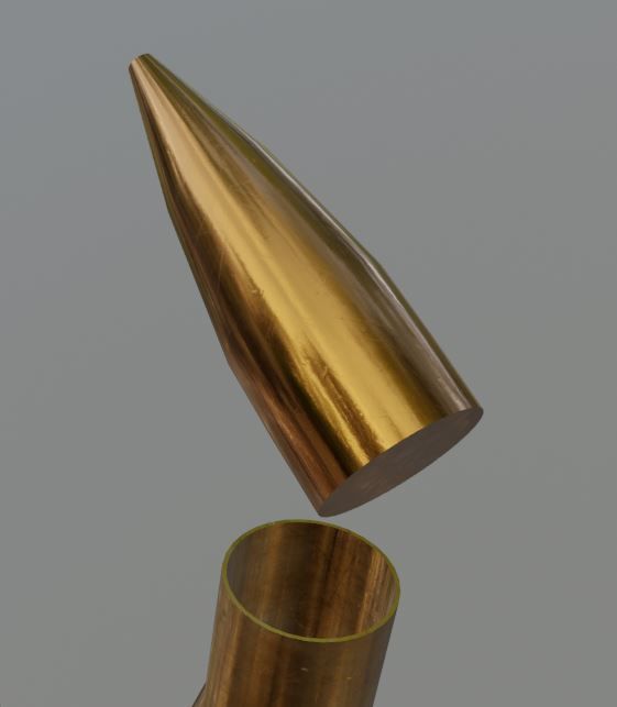 50 cal Bullets and Cartridge Free low-poly 3D model_3