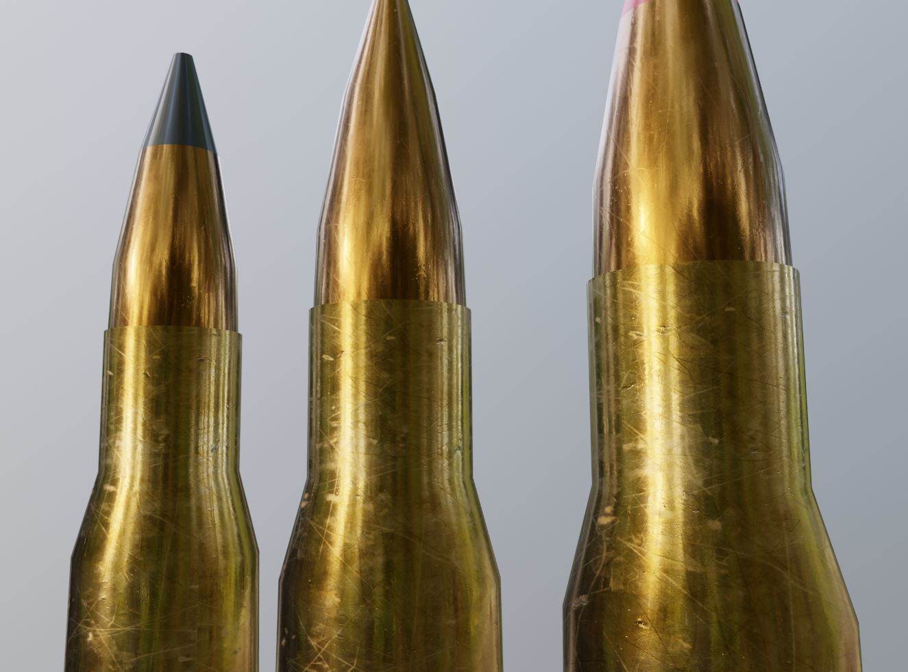 50 cal Bullets and Cartridge Free low-poly 3D model_4