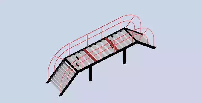 Simple Steel Stair Bridge