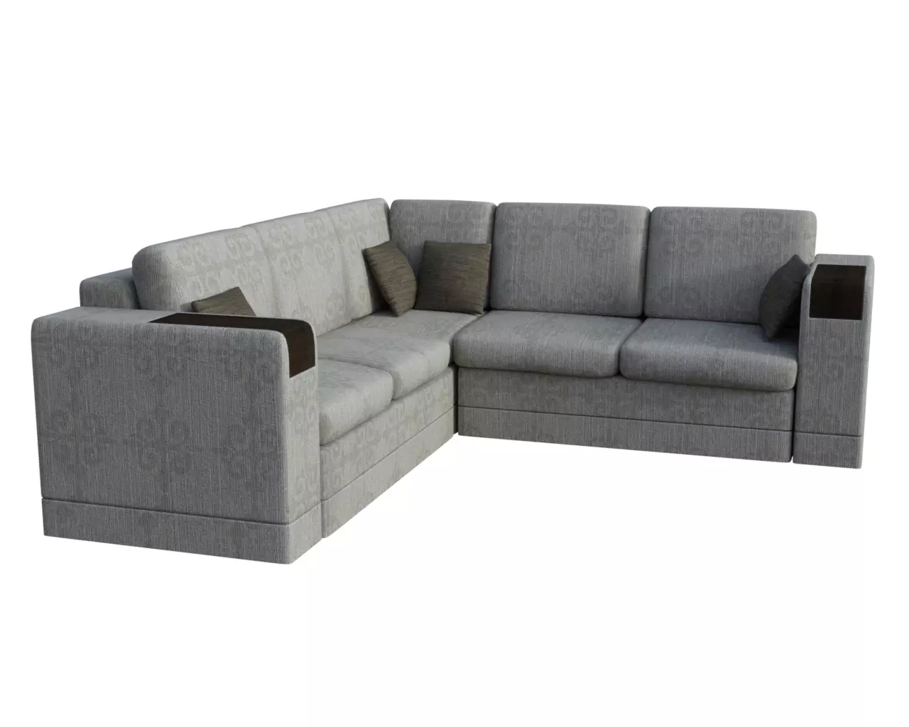 Sofa 3d model corner sectional Low-poly 3D model_0