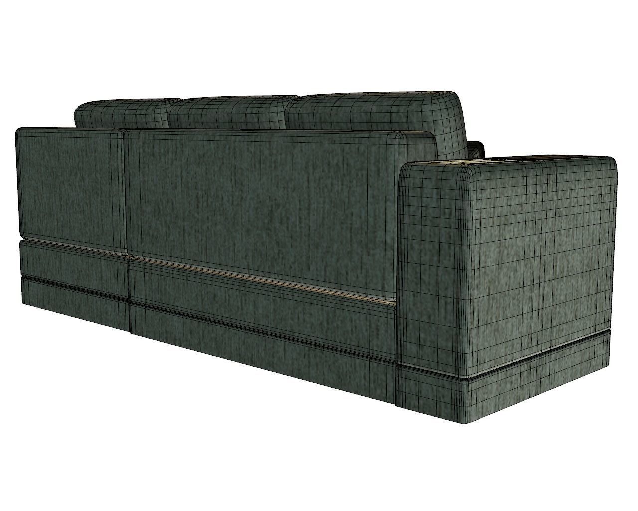 Sofa 3d model corner sectional Low-poly 3D model_9
