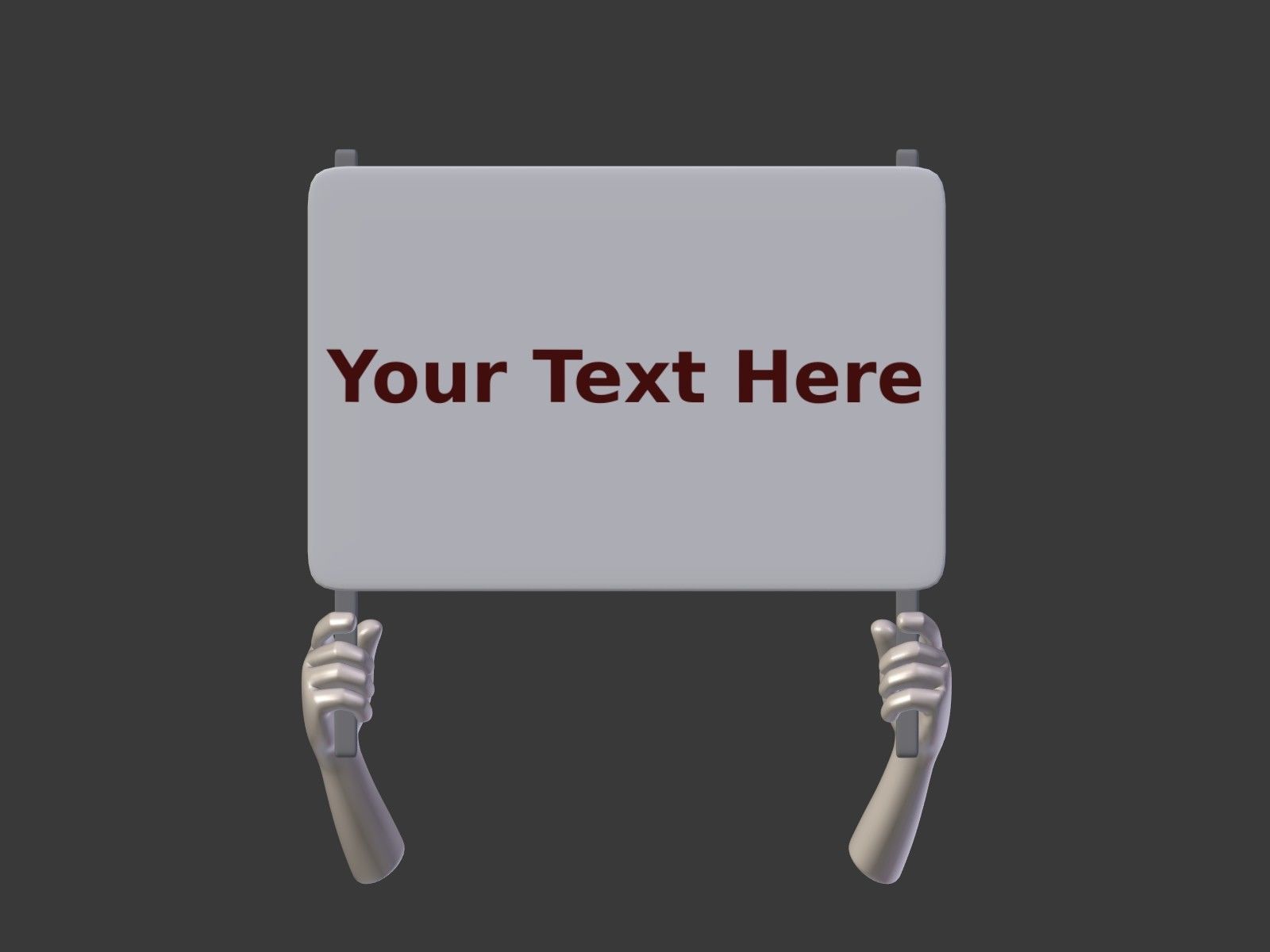 Cartoon Hand - Manifestation Sign Low-poly 3D model_5