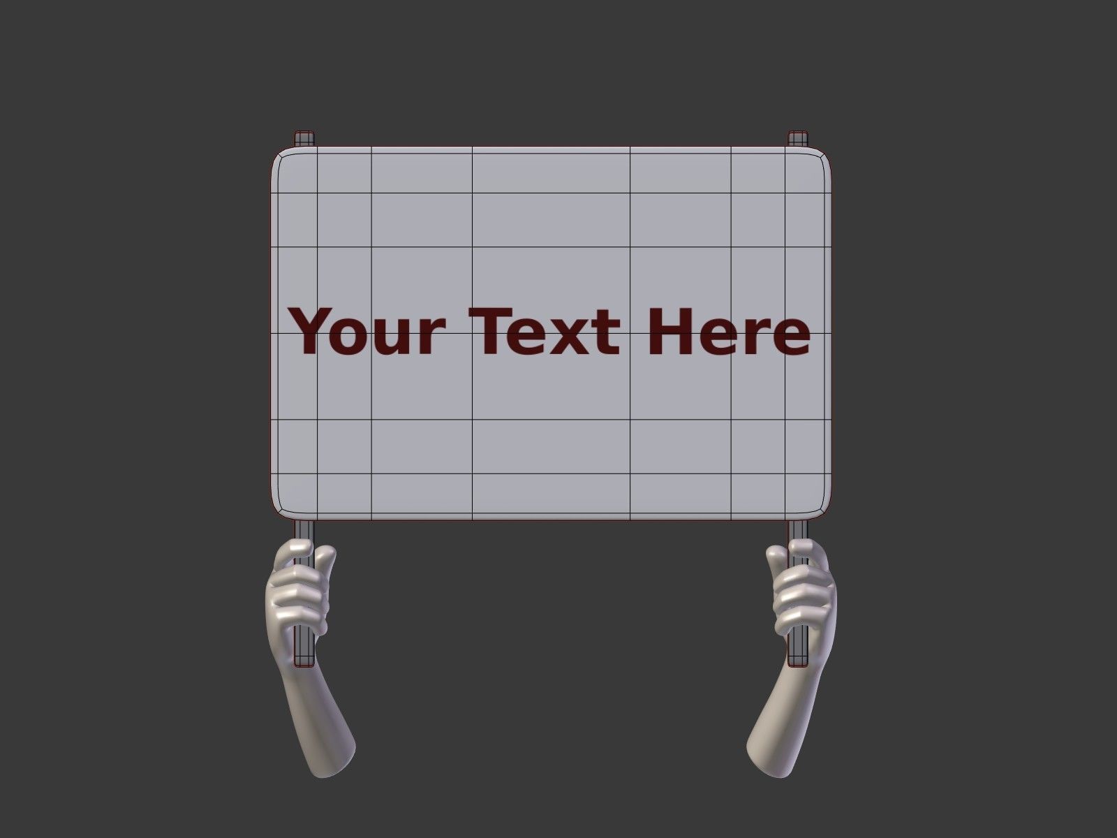 Cartoon Hand - Manifestation Sign Low-poly 3D model_7