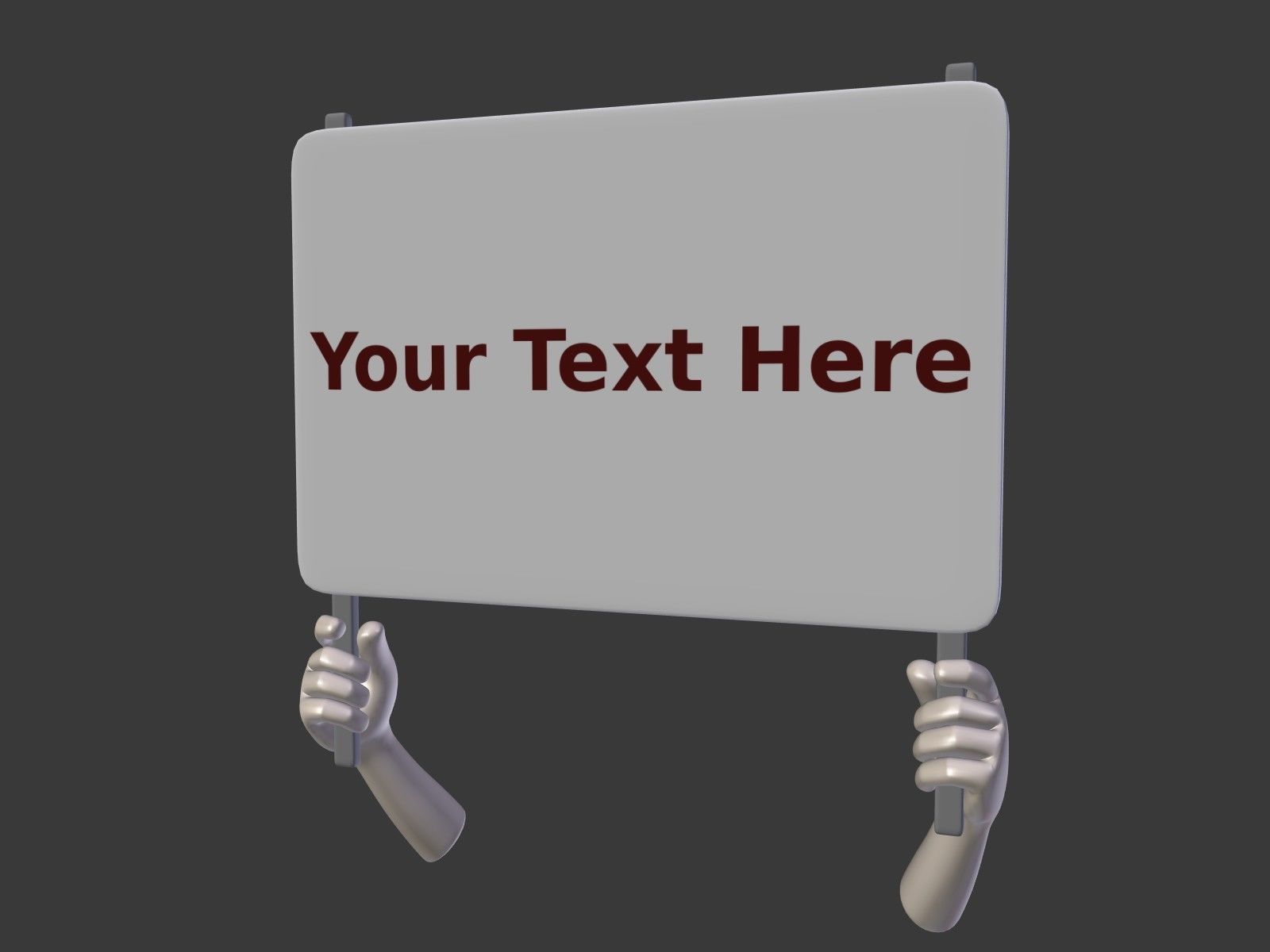 Cartoon Hand - Manifestation Sign Low-poly 3D model_1