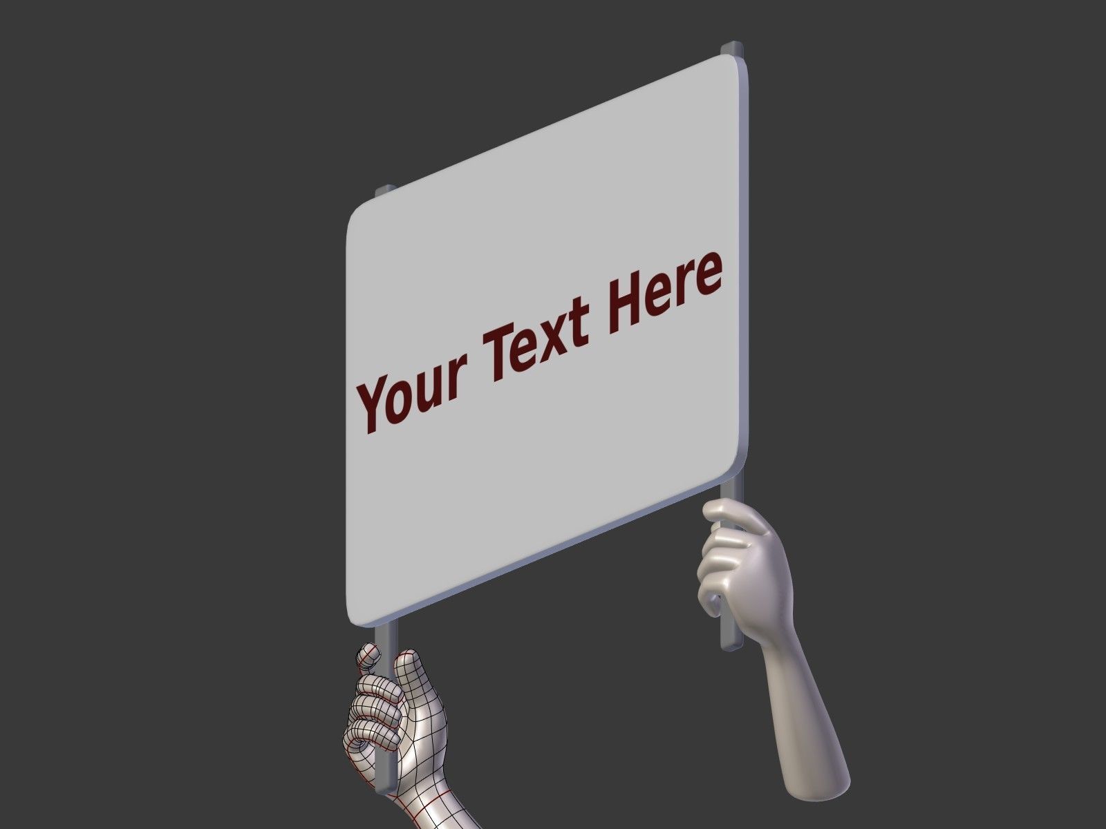 Cartoon Hand - Manifestation Sign Low-poly 3D model_20