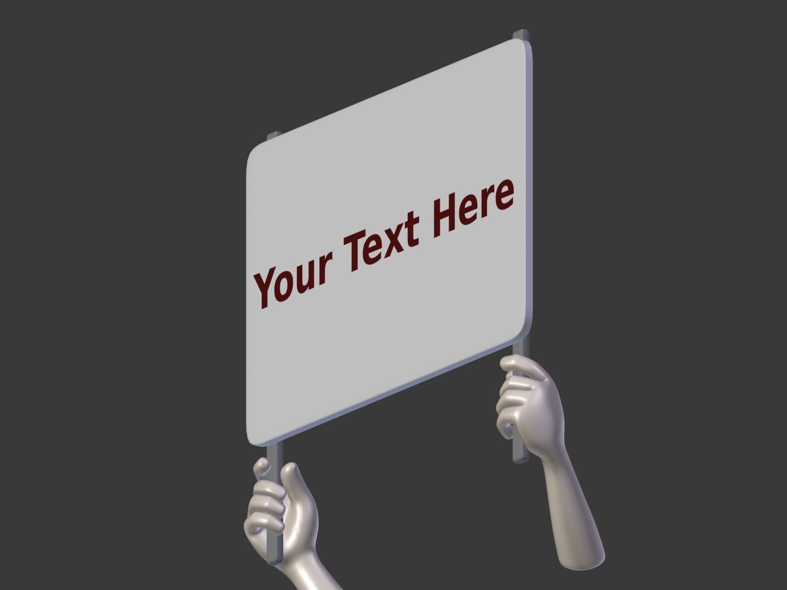 Cartoon Hand - Manifestation Sign Low-poly 3D model_19