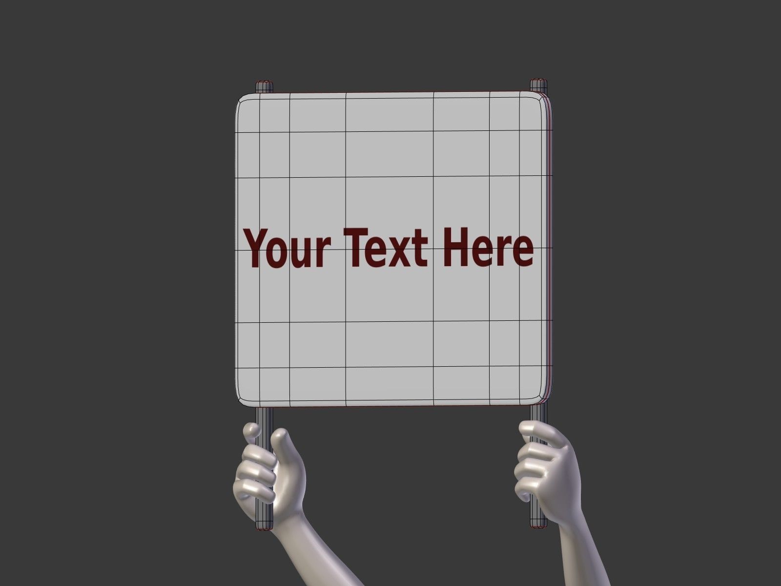 Cartoon Hand - Manifestation Sign Low-poly 3D model_10