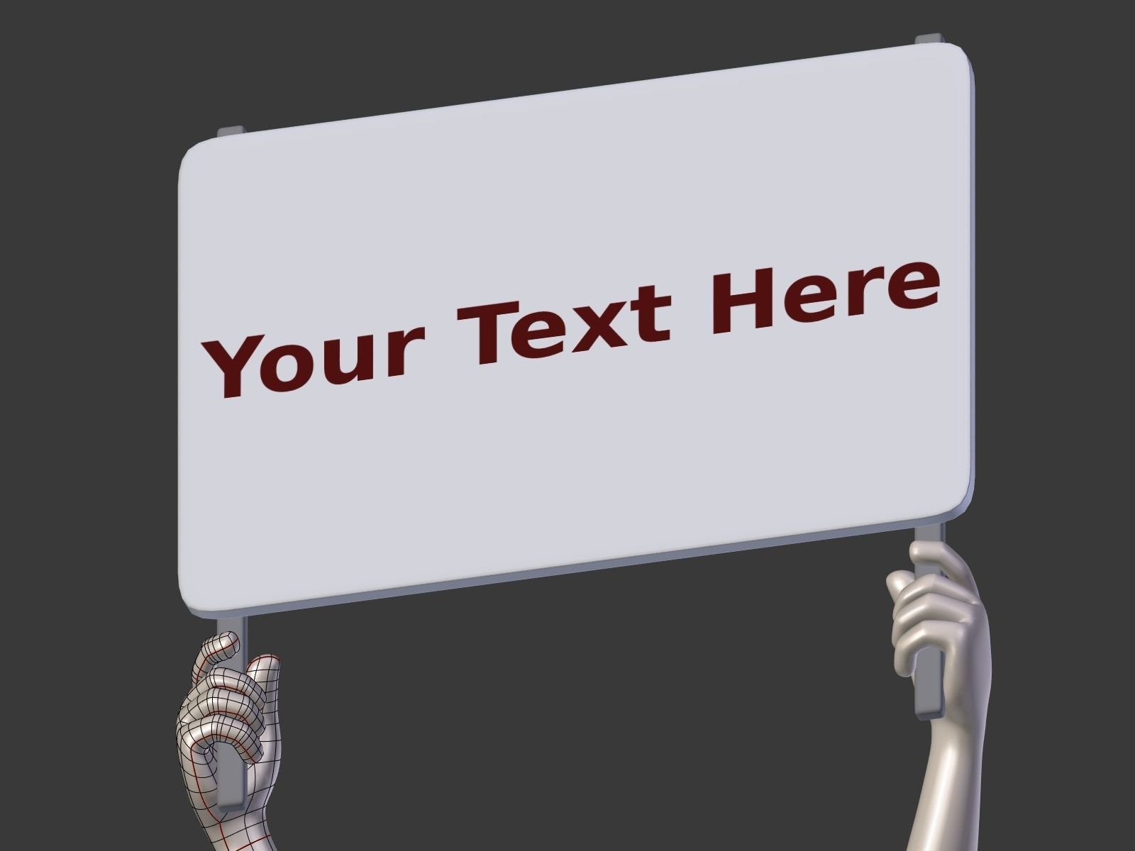 Cartoon Hand - Manifestation Sign Low-poly 3D model_16