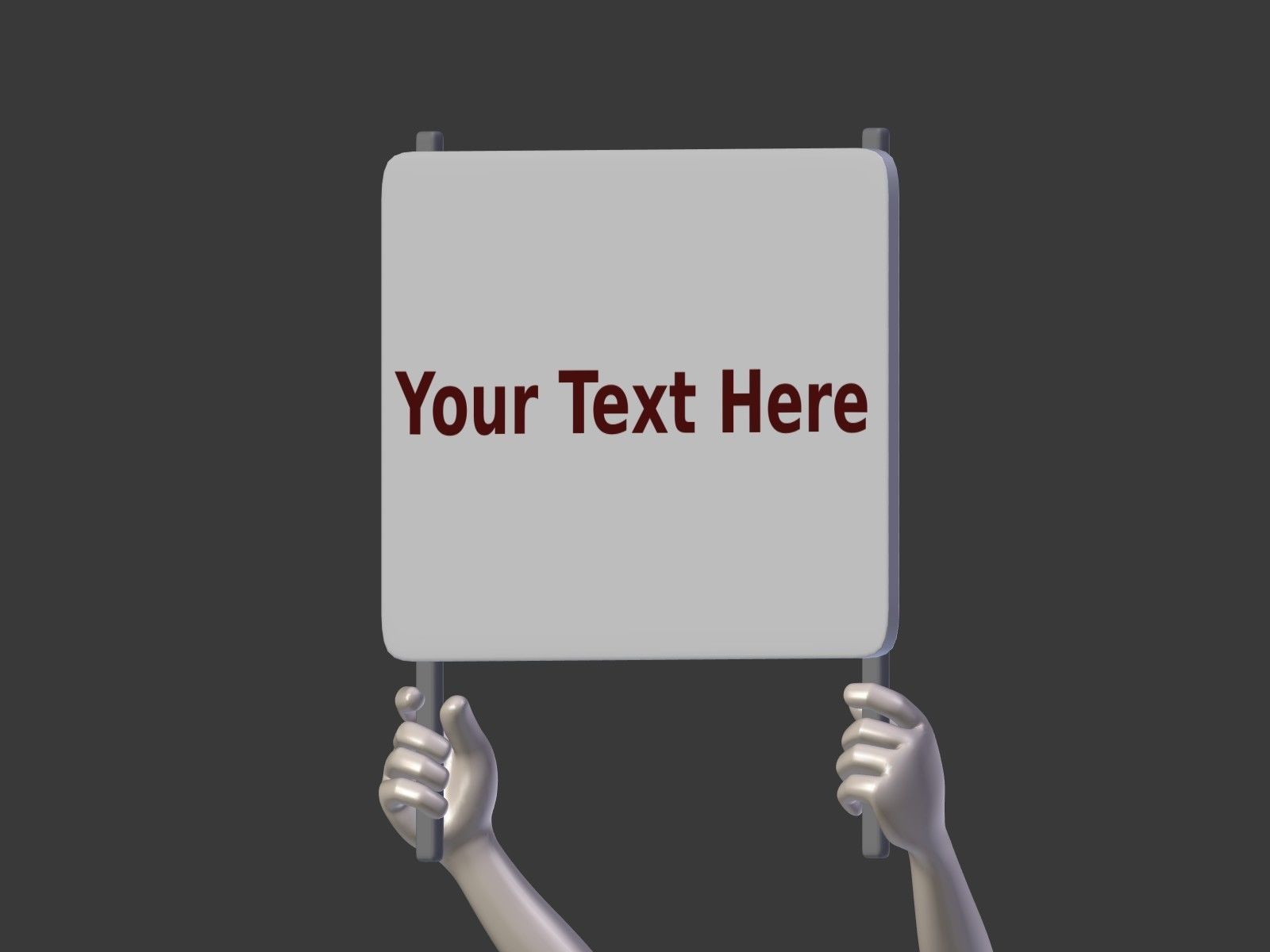 Cartoon Hand - Manifestation Sign Low-poly 3D model_8