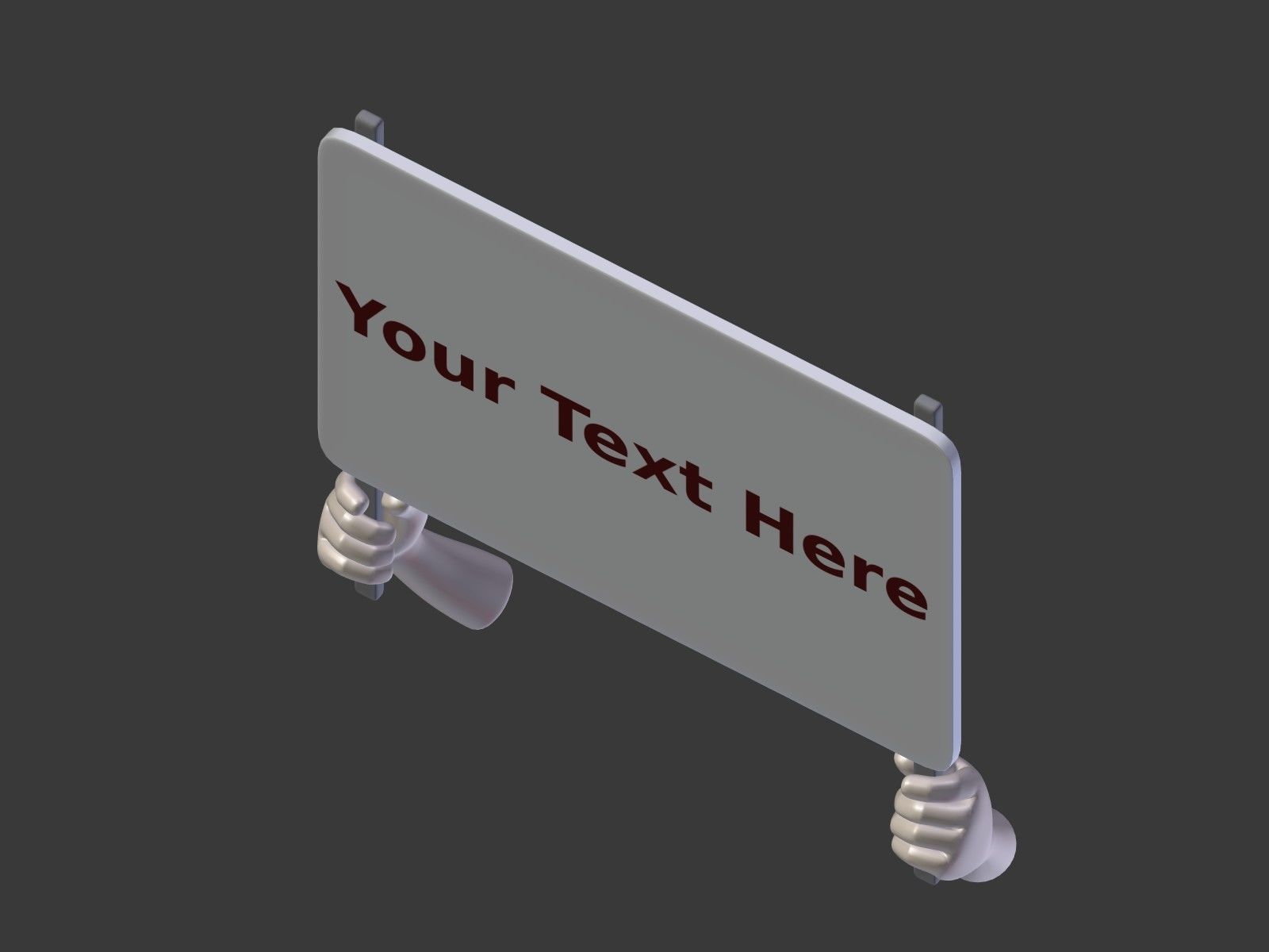 Cartoon Hand - Manifestation Sign Low-poly 3D model_17