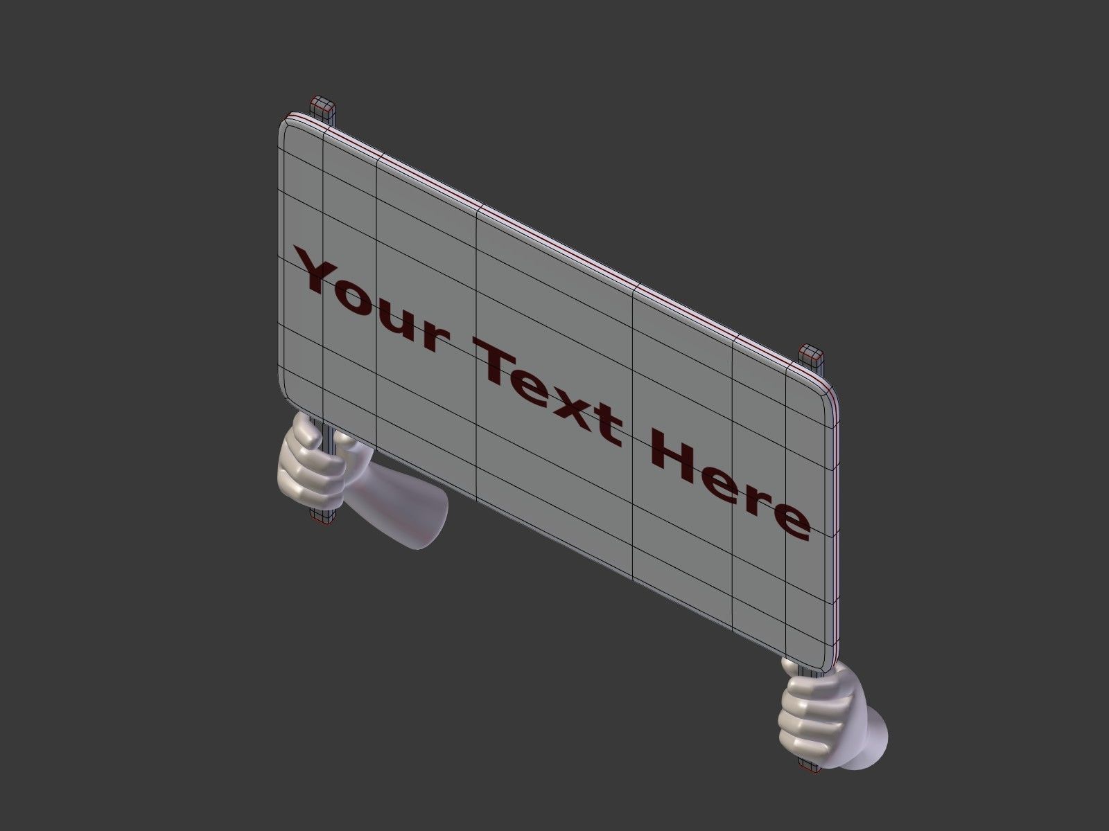 Cartoon Hand - Manifestation Sign Low-poly 3D model_18