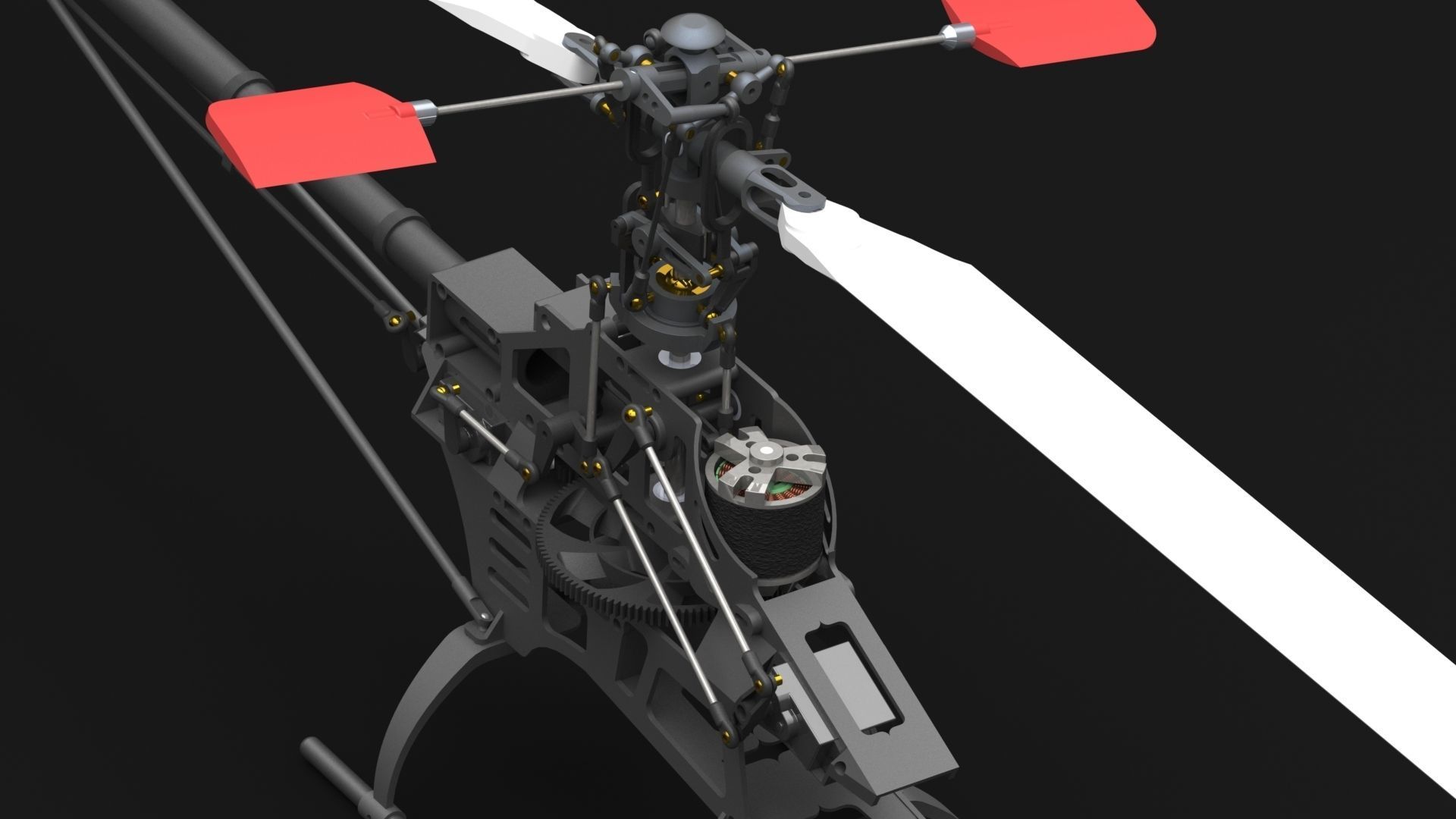 Belt CP V2 Custom RC Helicopter 3D model_7