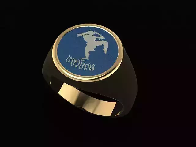 golden-ring kung fu signet ring