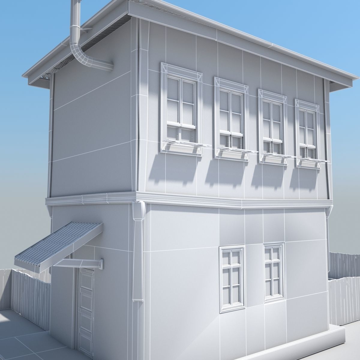 Stone House 3D model_4
