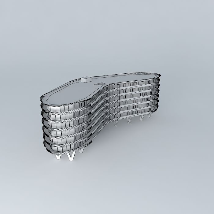 Condor office building with circular shape Free 3D model_3