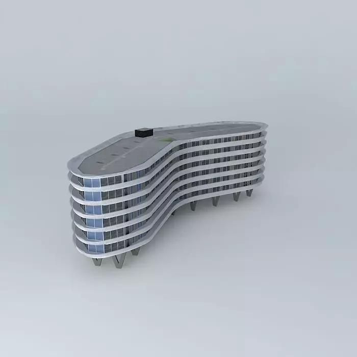 Condor office building with circular shape Free 3D model_0
