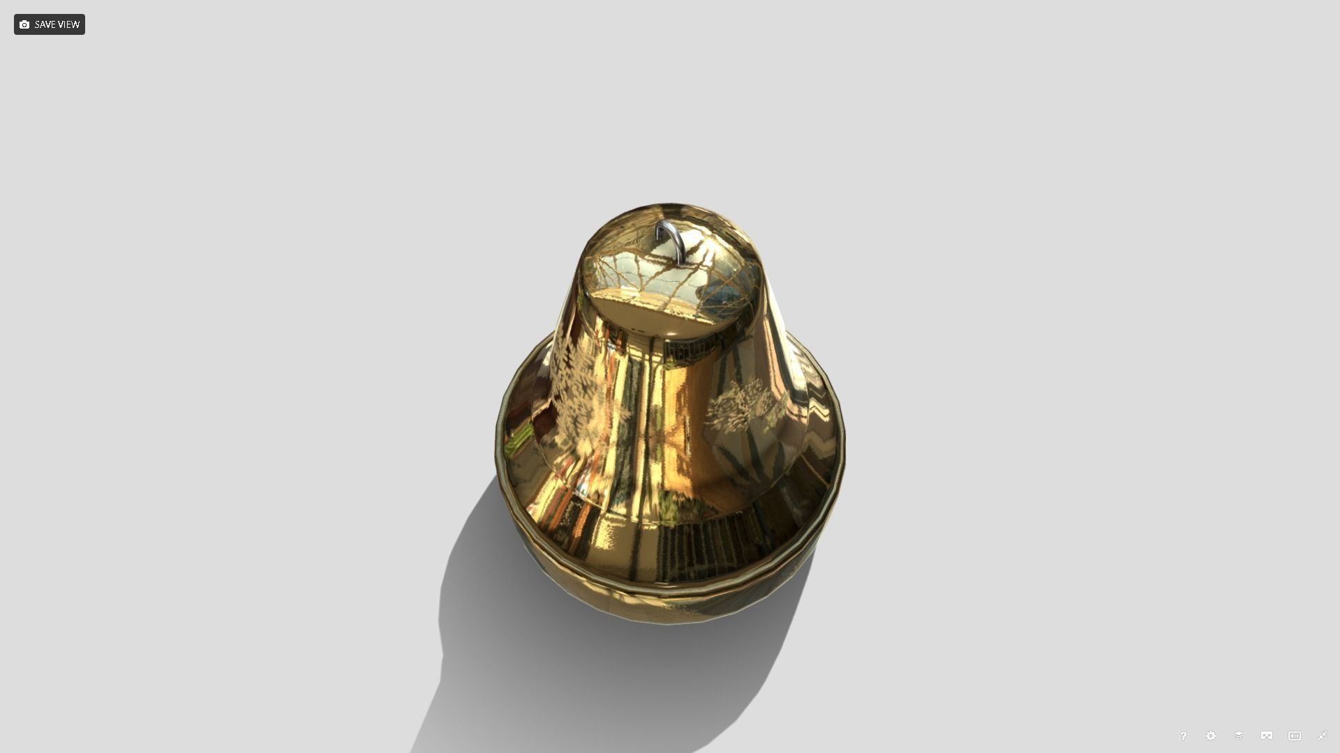 Christmas Bell Low-poly 3D model_1