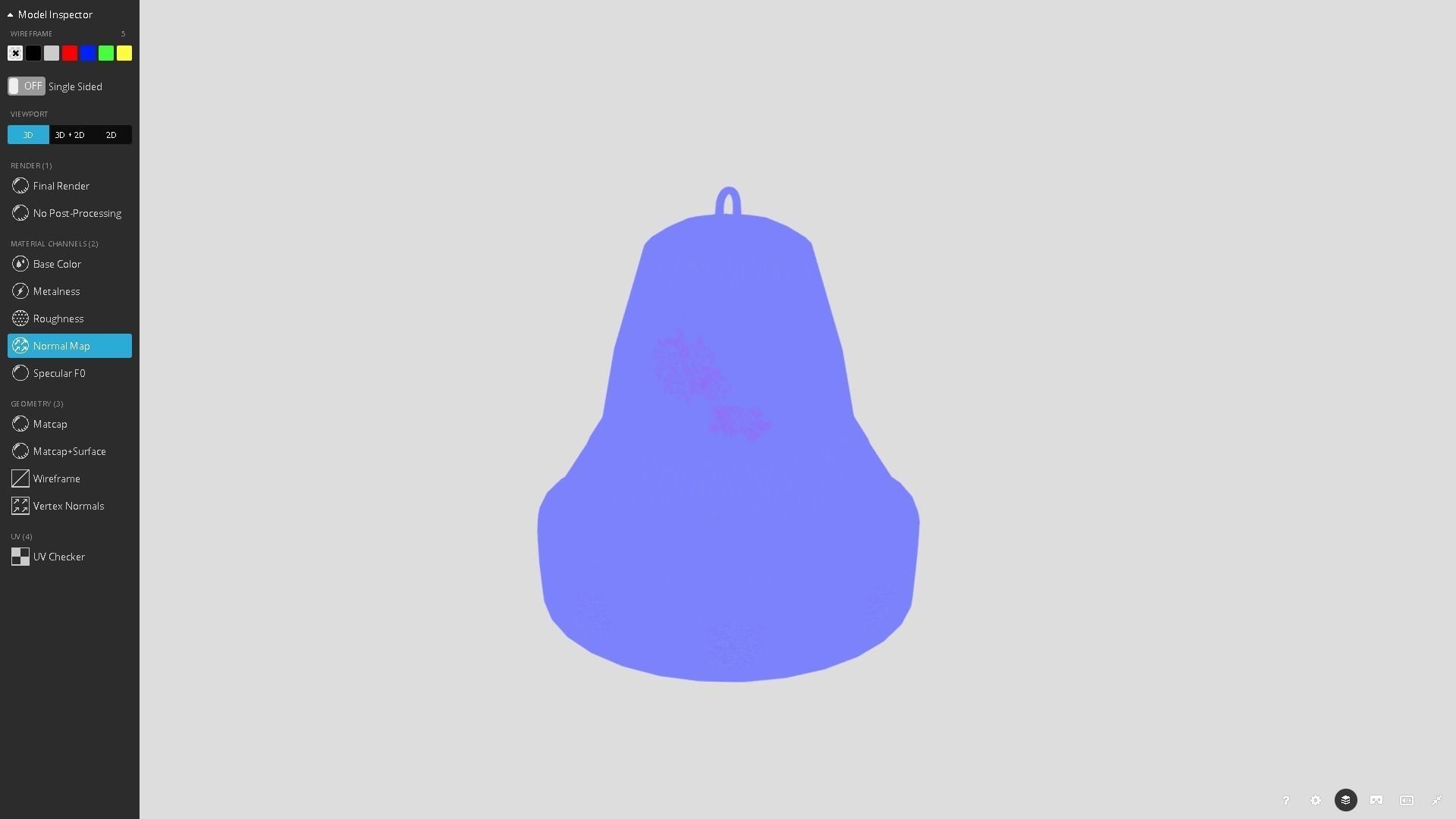 Christmas Bell Low-poly 3D model_9