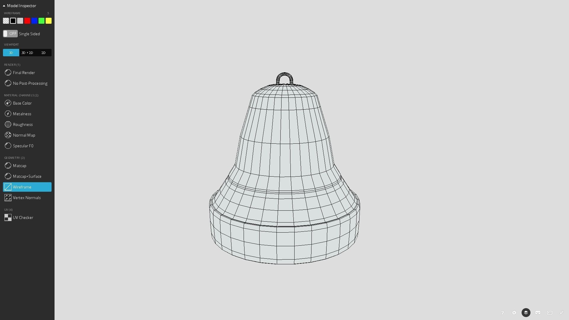 Christmas Bell Low-poly 3D model_8