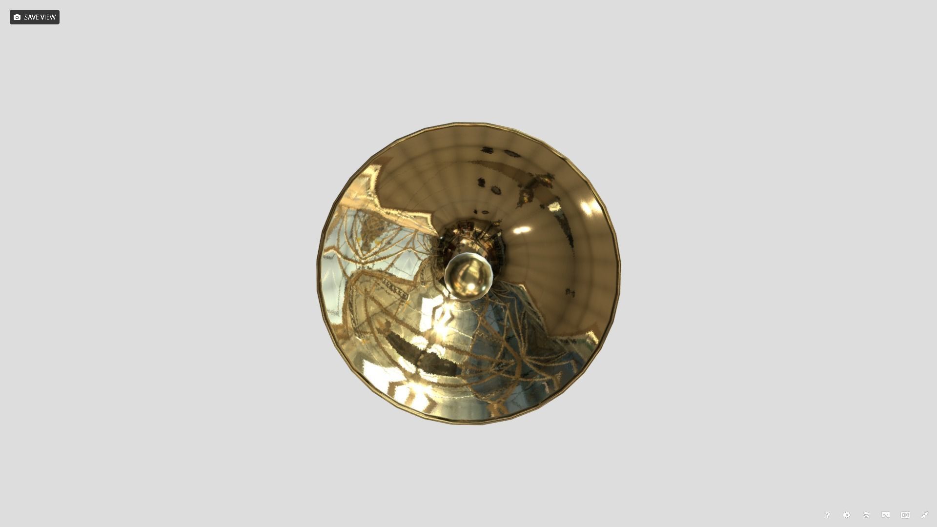 Christmas Bell Low-poly 3D model_5