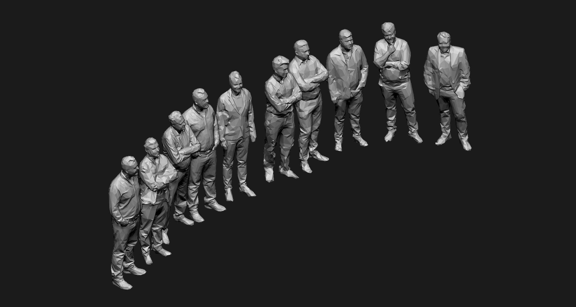 10 Low Poly People vol 5 Low-poly 3D model_5