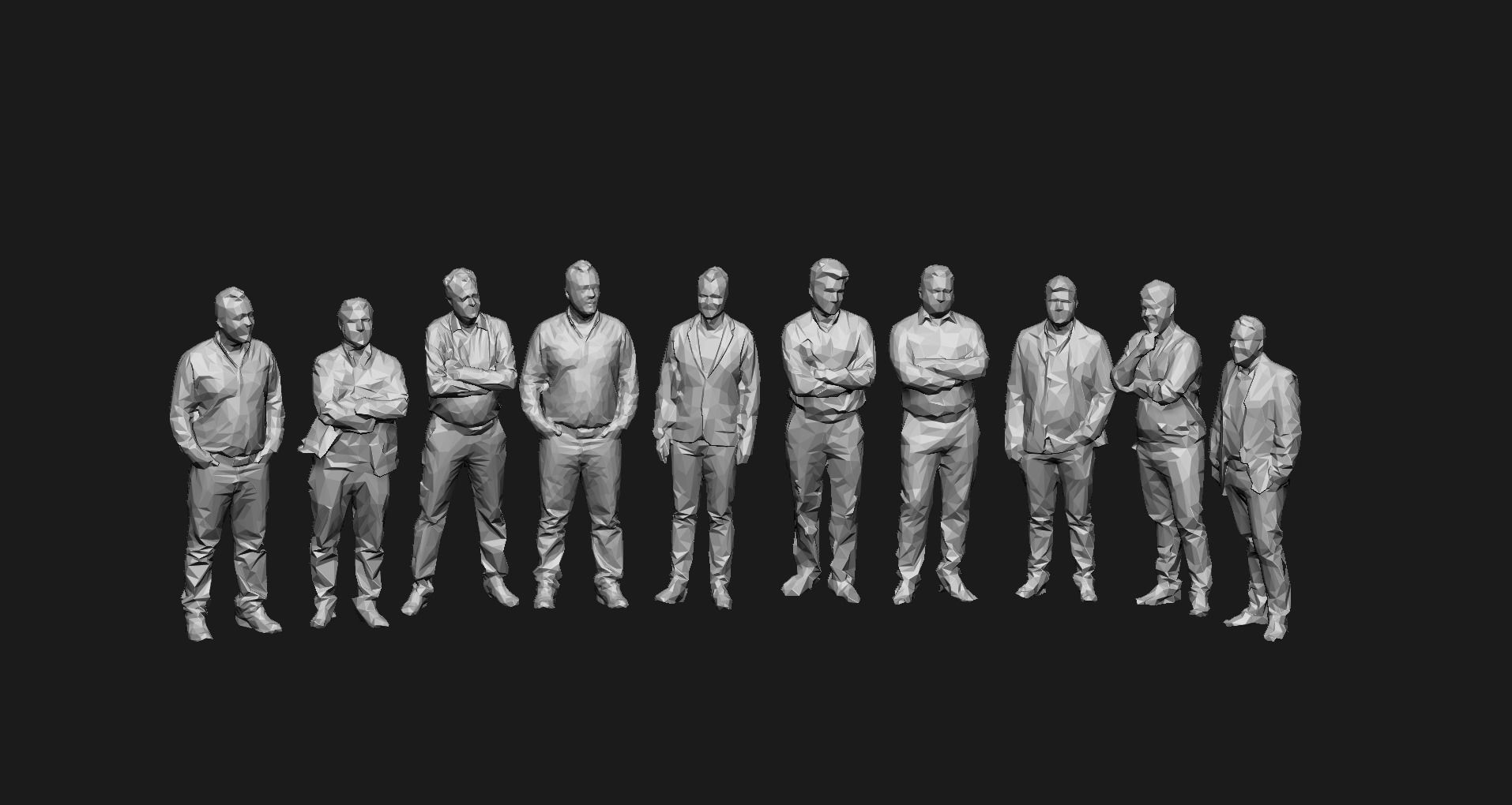 10 Low Poly People vol 5 Low-poly 3D model_3