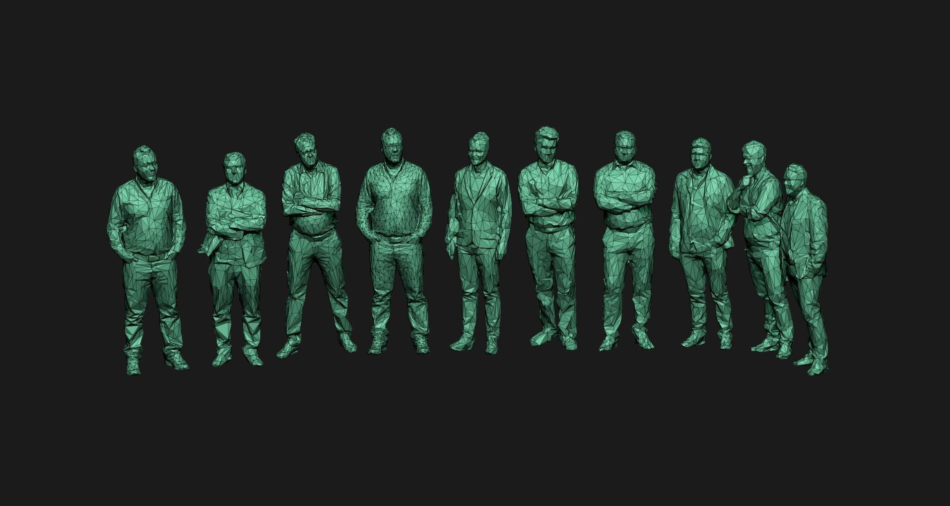 10 Low Poly People vol 5 Low-poly 3D model_6