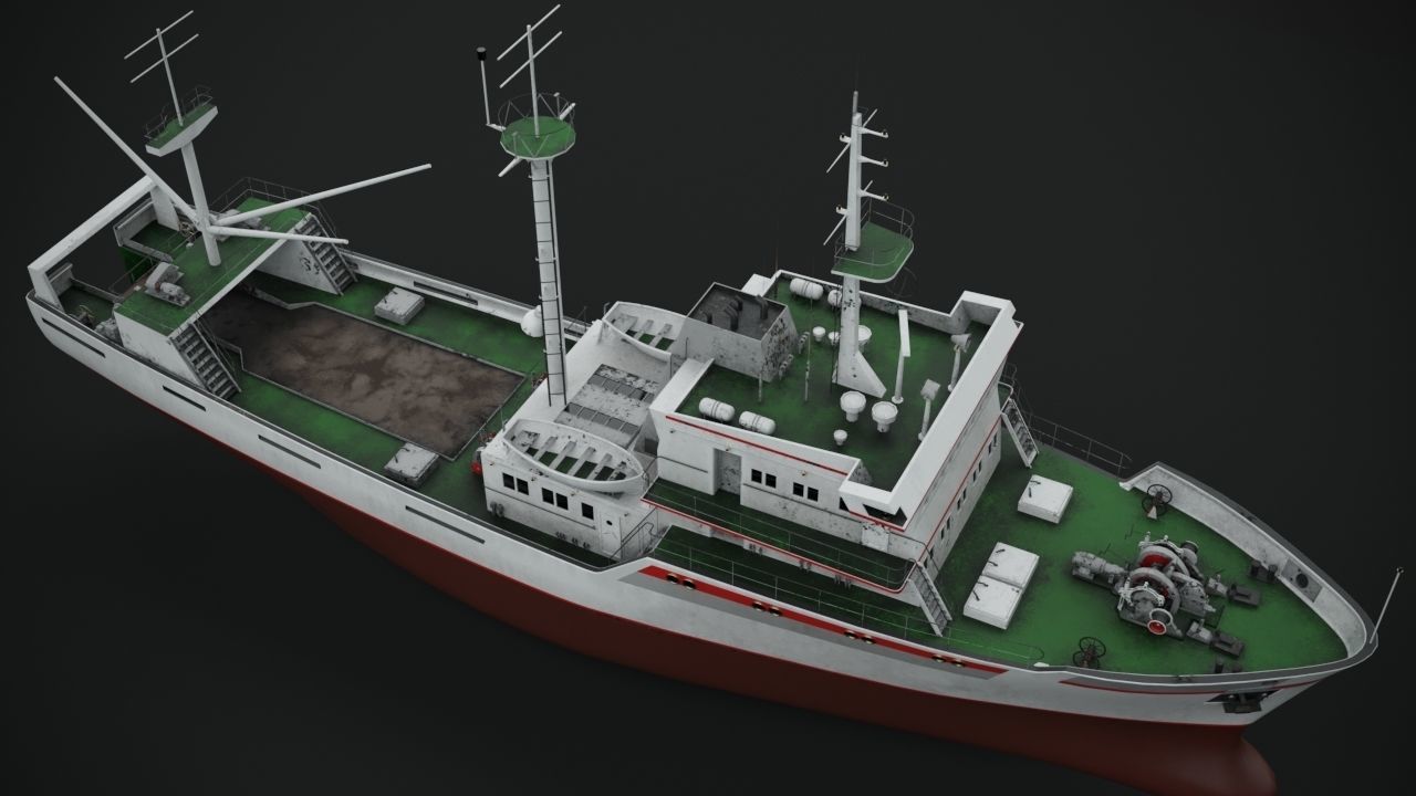 Fishing vessel 3D model_2