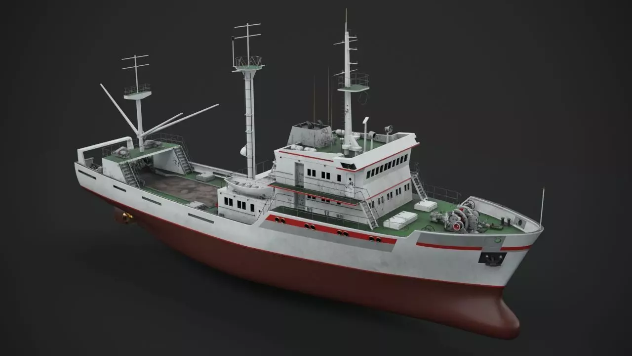 Fishing vessel 3D model_0