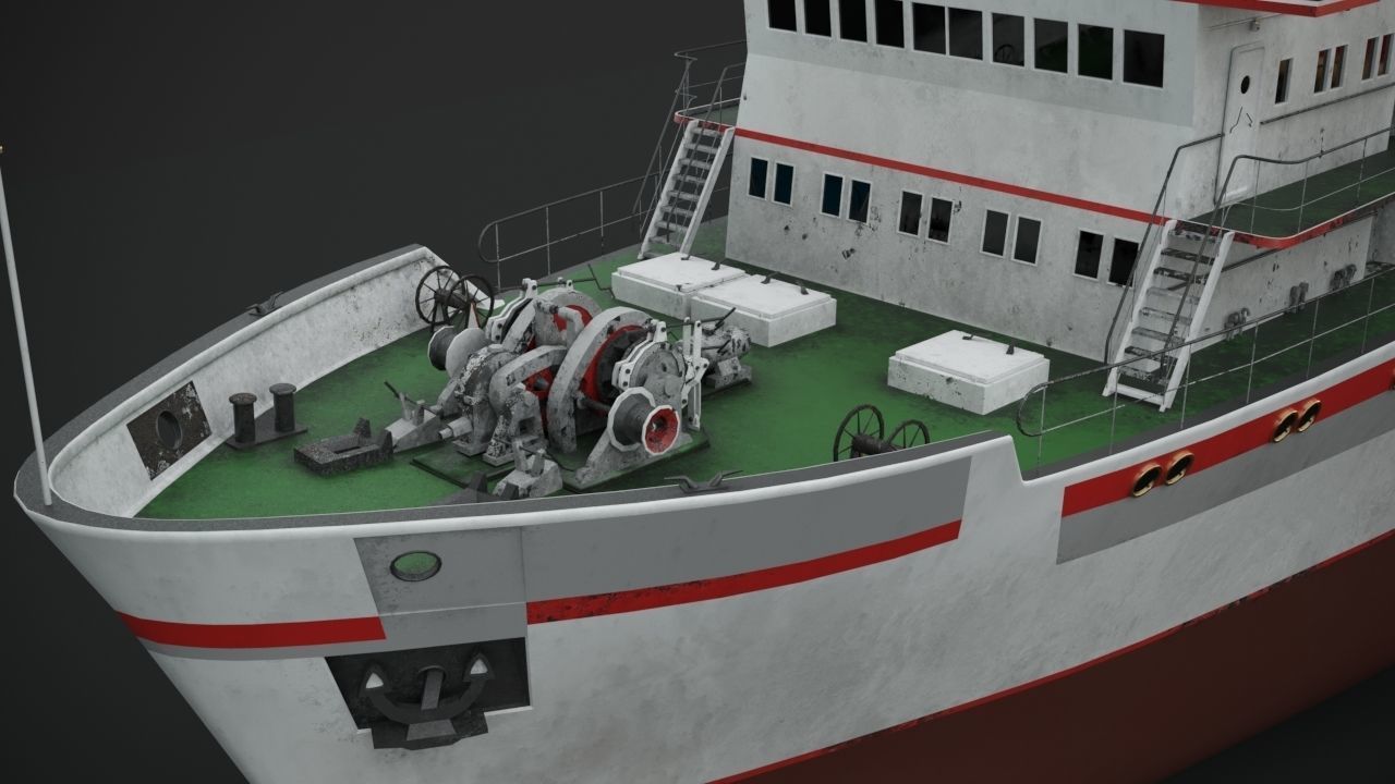 Fishing vessel 3D model_7